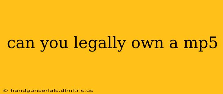 can you legally own a mp5