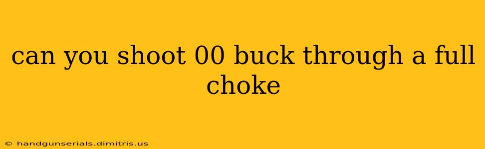 can you shoot 00 buck through a full choke