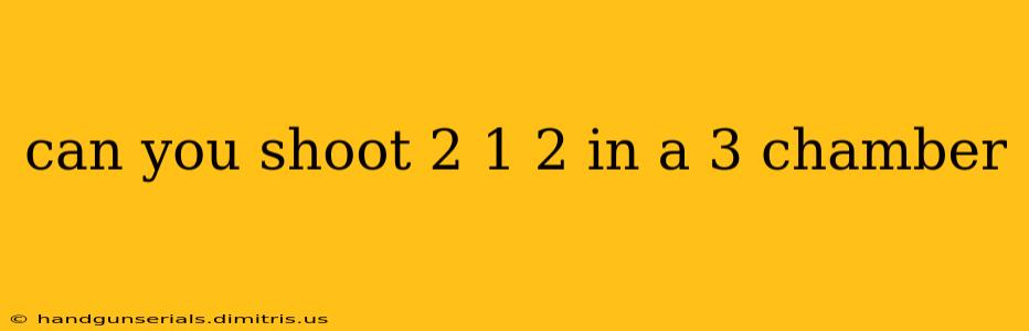 can you shoot 2 1 2 in a 3 chamber