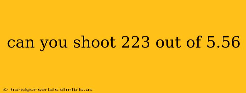 can you shoot 223 out of 5.56