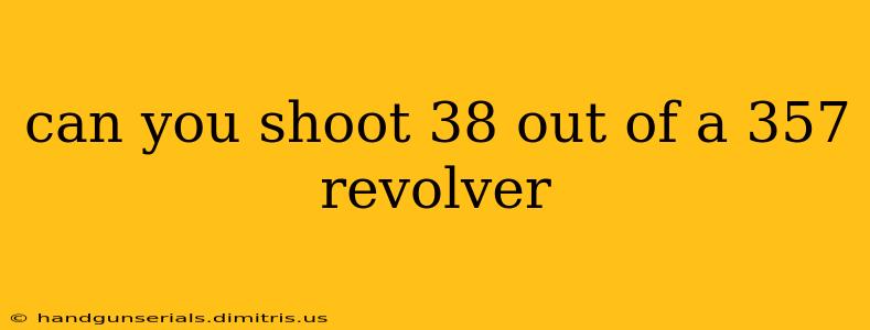 can you shoot 38 out of a 357 revolver