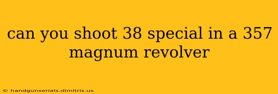 can you shoot 38 special in a 357 magnum revolver