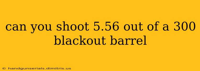 can you shoot 5.56 out of a 300 blackout barrel