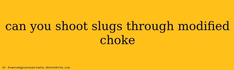 can you shoot slugs through modified choke