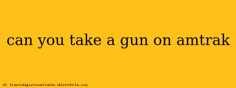 can you take a gun on amtrak