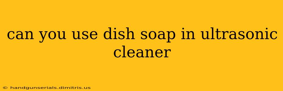 can you use dish soap in ultrasonic cleaner