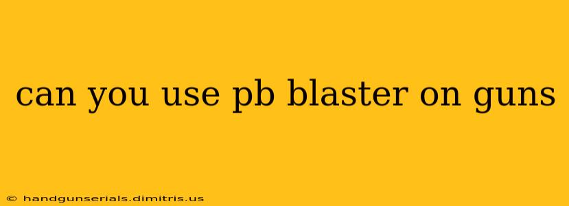 can you use pb blaster on guns