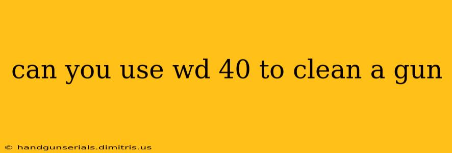 can you use wd 40 to clean a gun