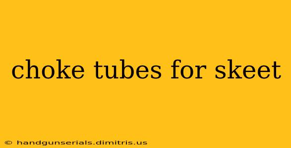 choke tubes for skeet