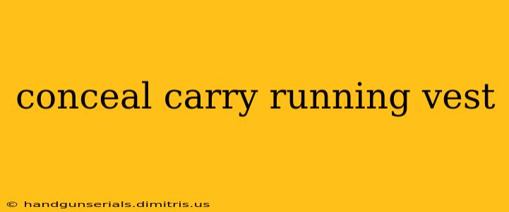 conceal carry running vest