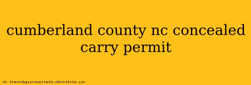 cumberland county nc concealed carry permit