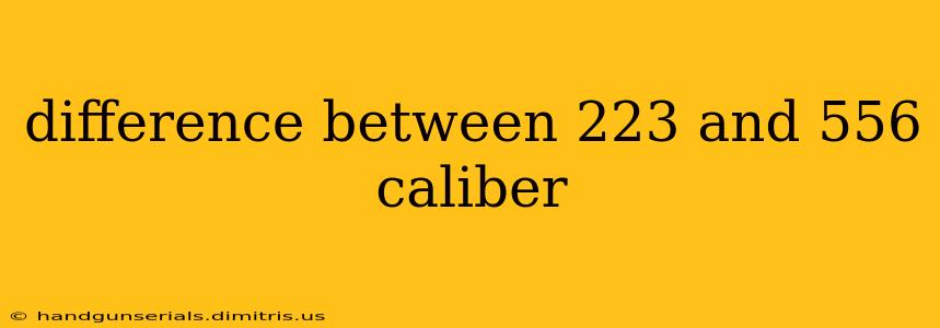 difference between 223 and 556 caliber