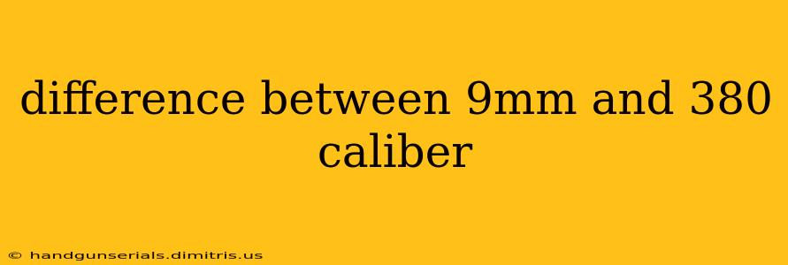 difference between 9mm and 380 caliber