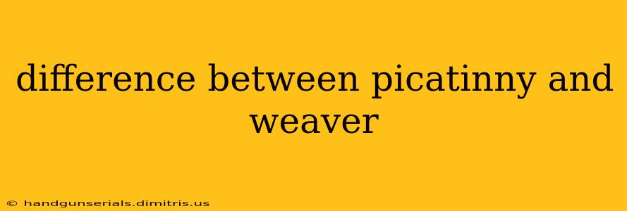 difference between picatinny and weaver