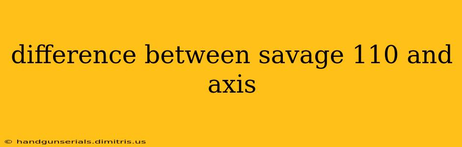 difference between savage 110 and axis