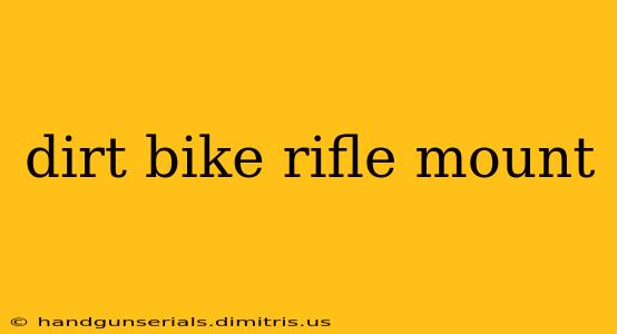 dirt bike rifle mount