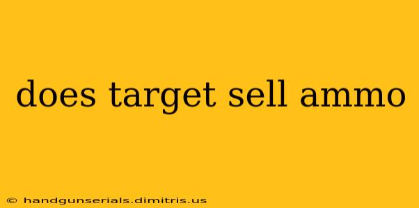 does target sell ammo