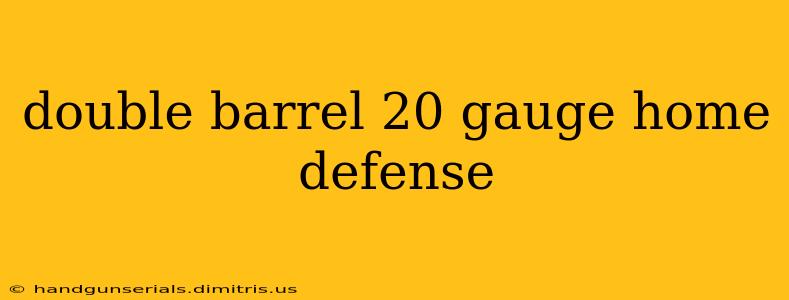 double barrel 20 gauge home defense