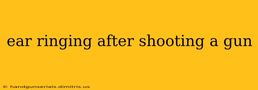 ear ringing after shooting a gun