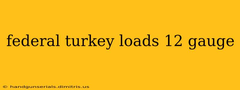 federal turkey loads 12 gauge