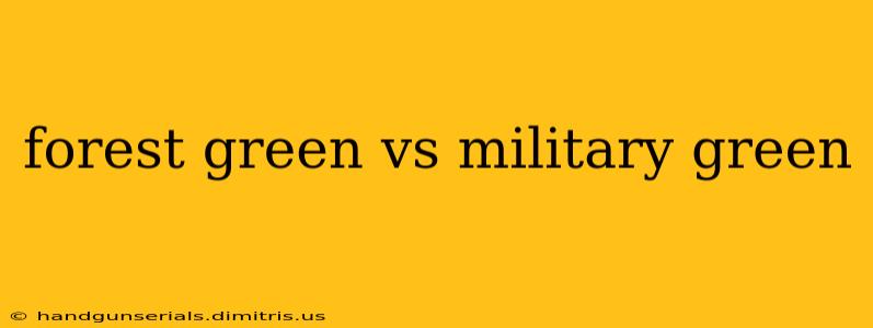 forest green vs military green