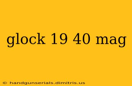 glock 19 40 mag