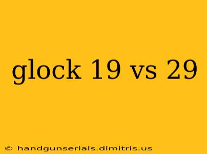 glock 19 vs 29