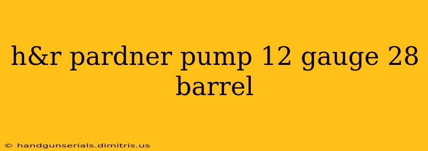 h&r pardner pump 12 gauge 28 barrel