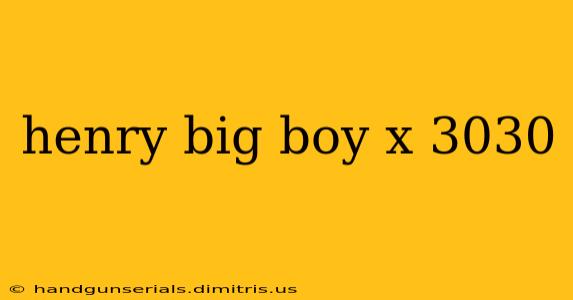 henry big boy x 3030