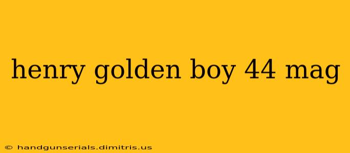 henry golden boy 44 mag