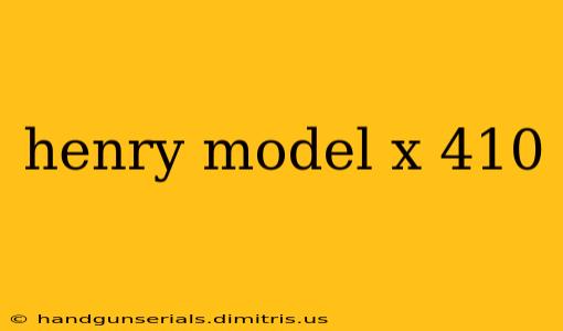 henry model x 410