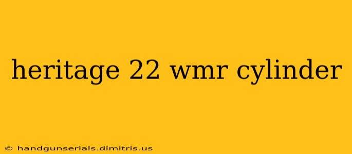 heritage 22 wmr cylinder