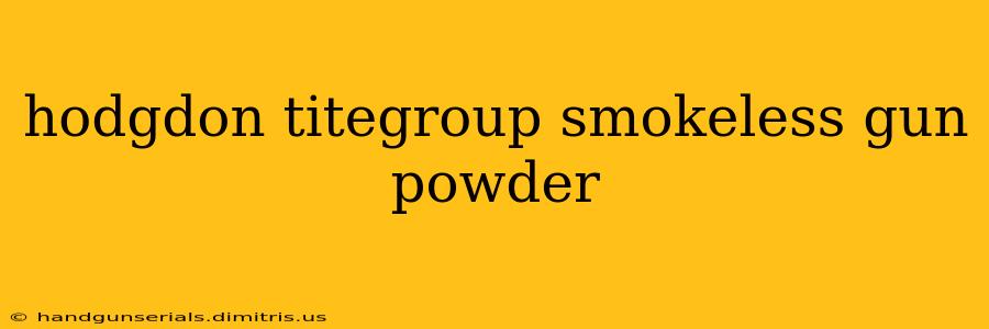 hodgdon titegroup smokeless gun powder