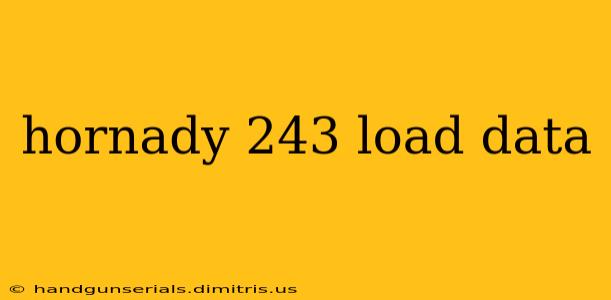 hornady 243 load data