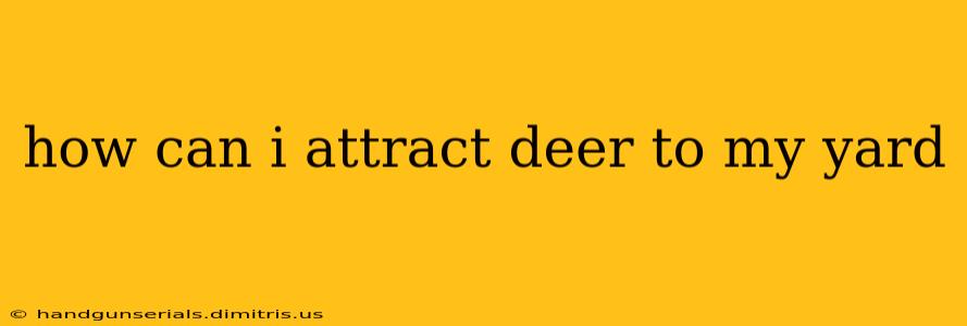 how can i attract deer to my yard