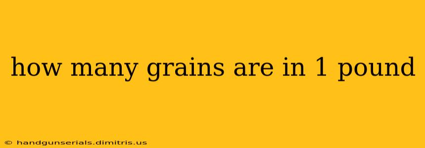 how many grains are in 1 pound