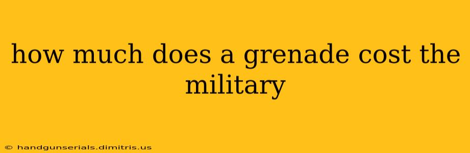 how much does a grenade cost the military