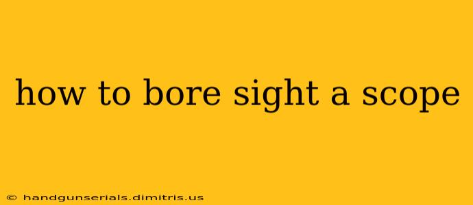 how to bore sight a scope