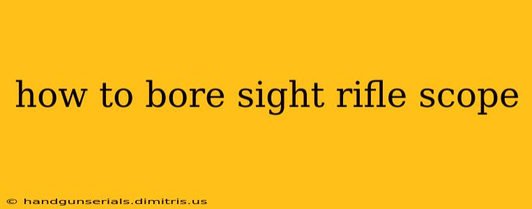 how to bore sight rifle scope