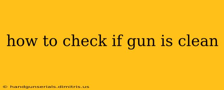 how to check if gun is clean