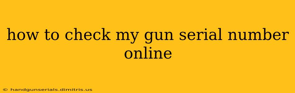 how to check my gun serial number online