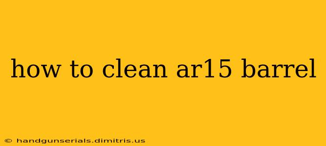 how to clean ar15 barrel