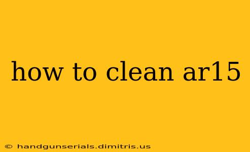 how to clean ar15