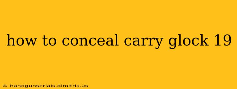 how to conceal carry glock 19