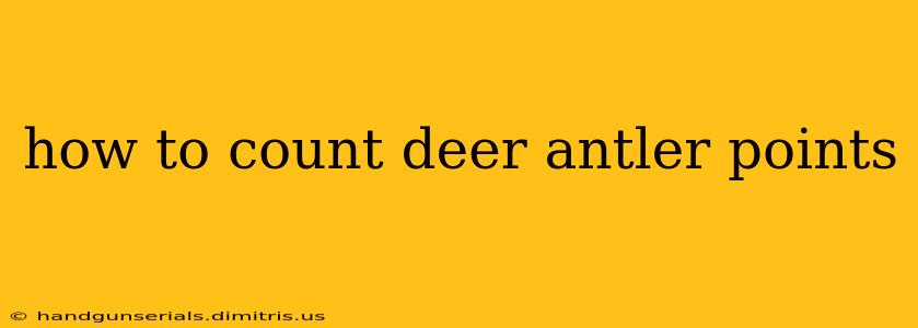 how to count deer antler points