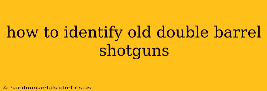 how to identify old double barrel shotguns