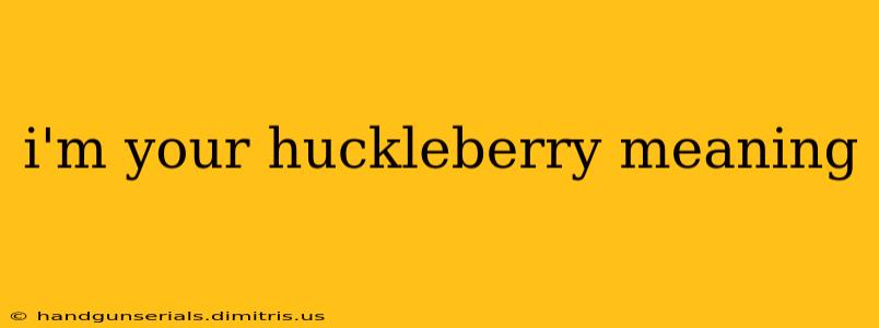 i'm your huckleberry meaning