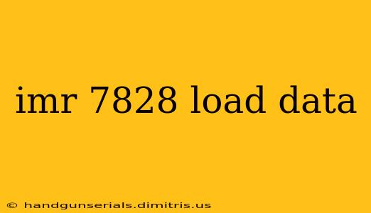 imr 7828 load data