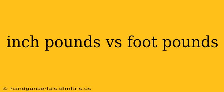 inch pounds vs foot pounds