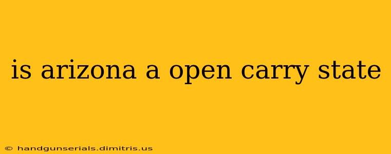 is arizona a open carry state